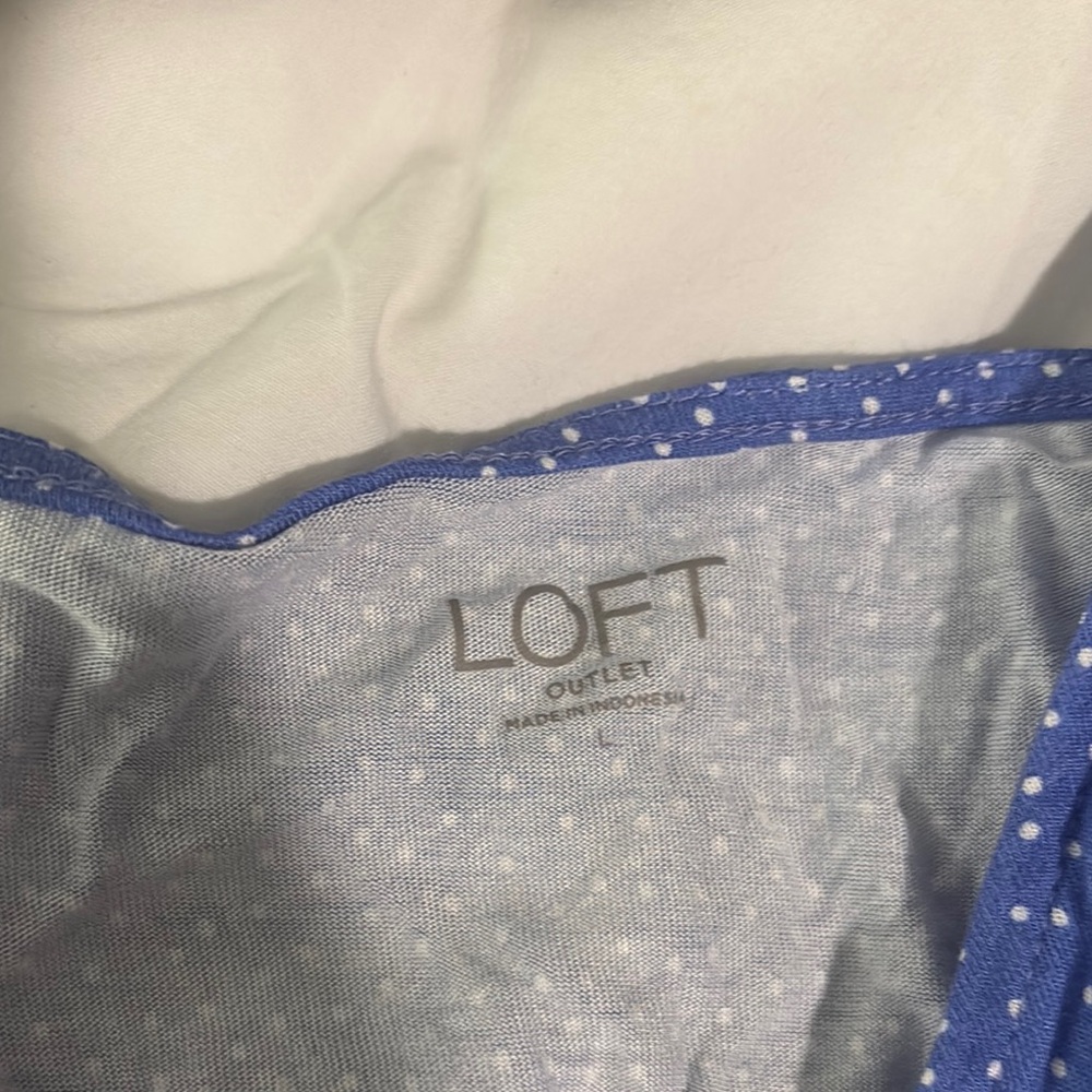 LOFT Blue Camisole with Spaghetti Straps - Picture 4 of 4